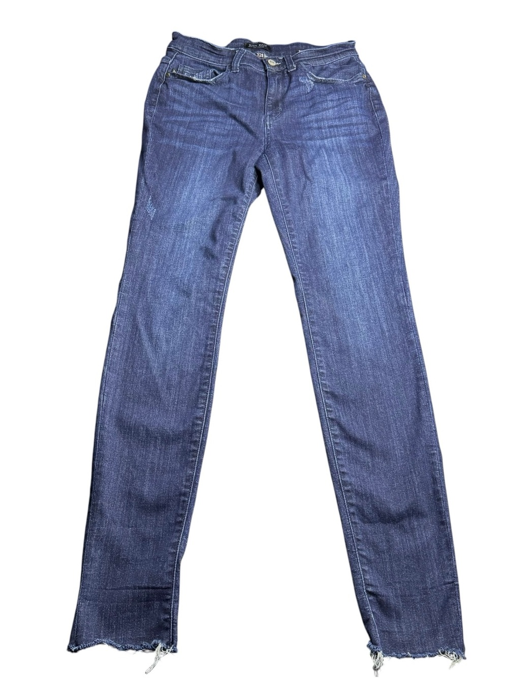 Judy Blue Jeans Womens 7/28 Distressed Dark Wash Stretch Skinny Fit